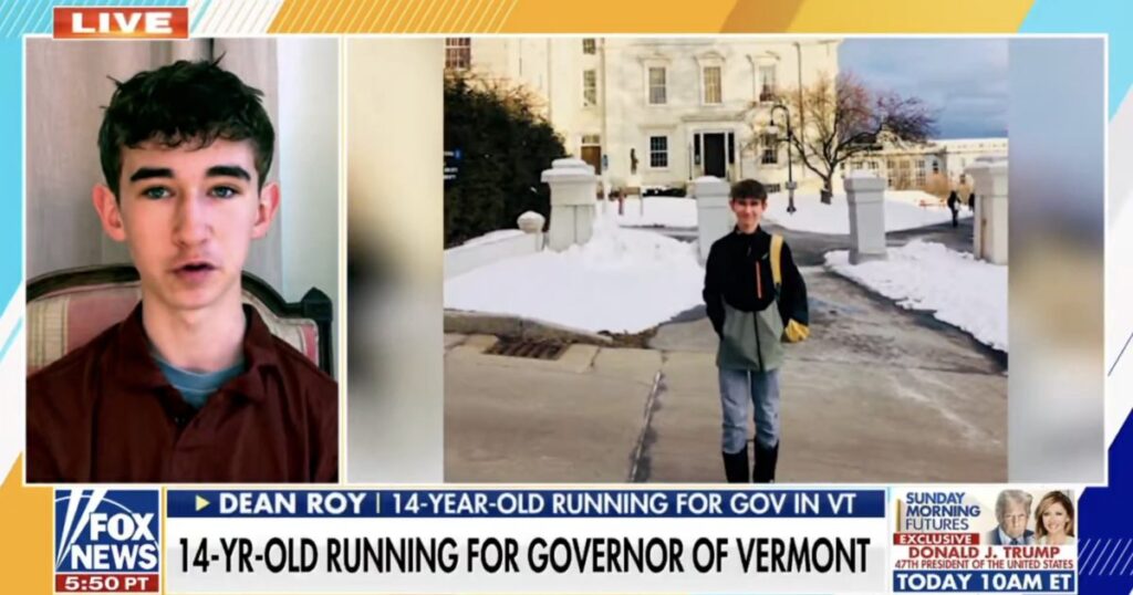 14-Year-Old Kid Runs for Governor of Vermont and Will Appear on the General Election Ballot (VIDEO)