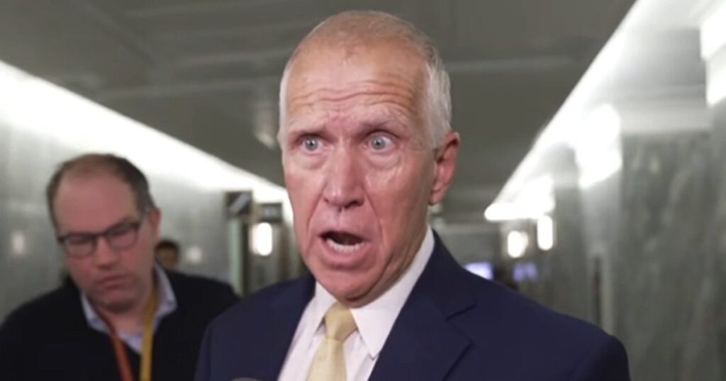 (VIDEO) “That’s Tyranny!” – RINO Thom Tillis Blasts Trump’s .776 Billion Weaponization Fund Amid GOP Push to Kill Fund, Calls it “Stupid on Stilts” and a “Payout Pot for Punks”