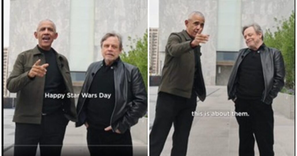 Barack Obama Hawks His Hideous Presidential Center on “Star Wars Day” Alongside Mark Hamill in Absolutely Cringeworthy Video and The Replies are Brutal