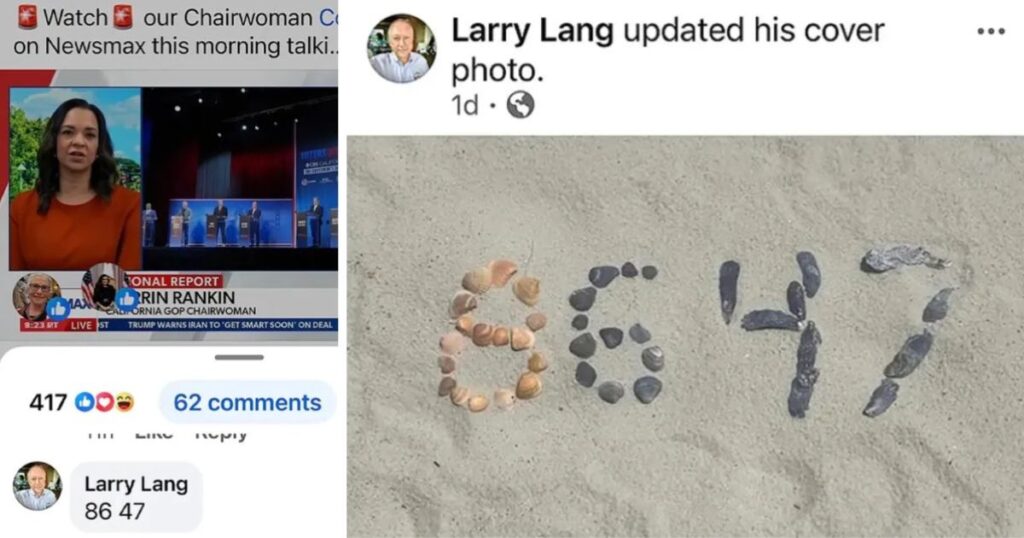 California Vice Mayor Larry Lang Posted ‘86 47’ Coded Threat Against President Trump on State GOP Page, Calls Grow for Immediate Resignation