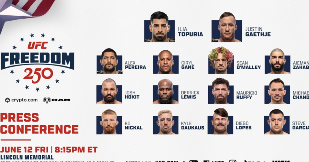 WATCH LIVE: UFC Freedom 250 Holds Pre-Fight Press Conference