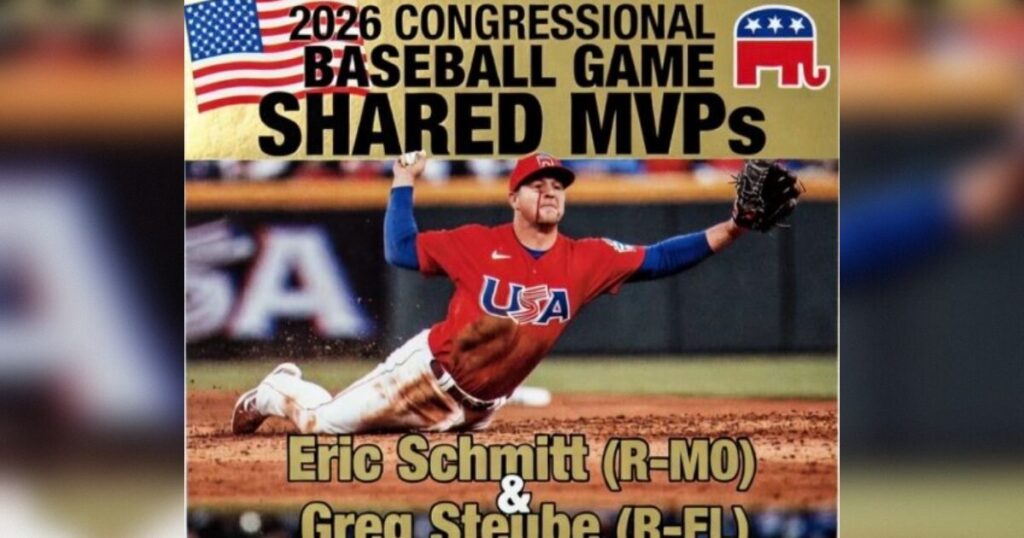 MO Senator Eric Schmitt Wins MVP Award Along with Greg Steube after His Diving Catch in Game Against Democrats – Republicans Trounce the Left AGAIN 11-2