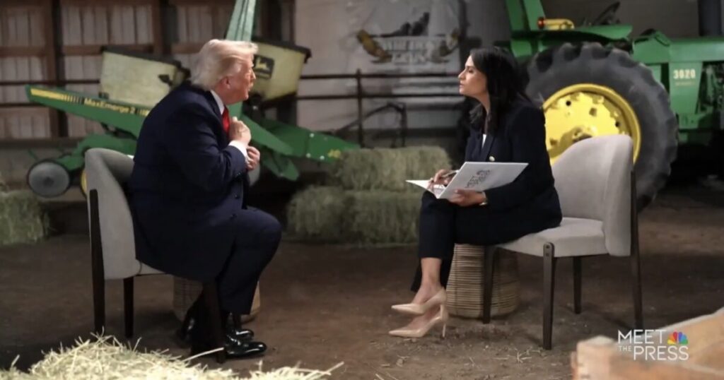 LOL! *CRUNCH* – Trump Throws Microphone on Ground and Steps On It as He Storms Out of Kristen Welker Interview (VIDEO)