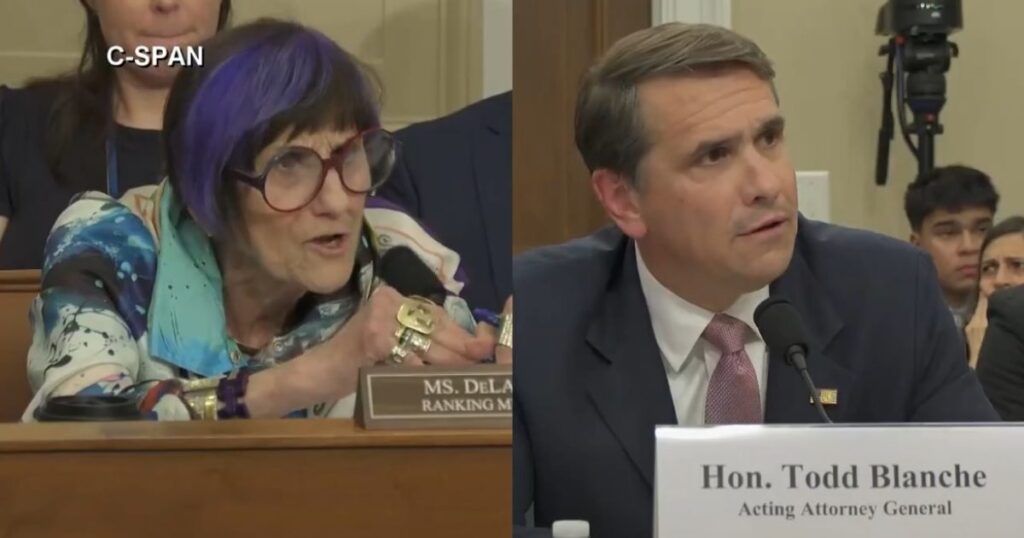 Blanche Schools Purple-Haired Democrat Rep. Rosa DeLauro as She Rages Over Trump Settlement with IRS (VIDEO)
