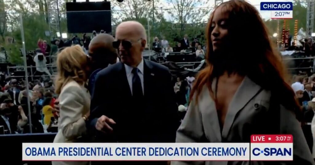 Clueless Joe Biden Has to be Directed Off Stage at Obama Library Opening Ceremony (VIDEO)