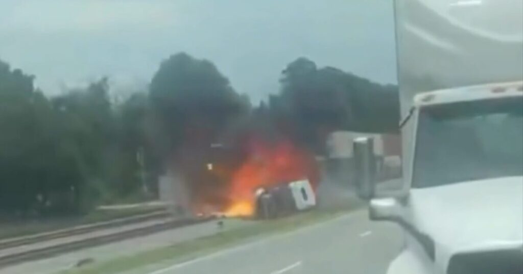 Semi-Truck Driver Flees After Fiery Collison with Freight Train in Atlanta – Trucking Company Linked to 12 Crashes (VIDEO)
