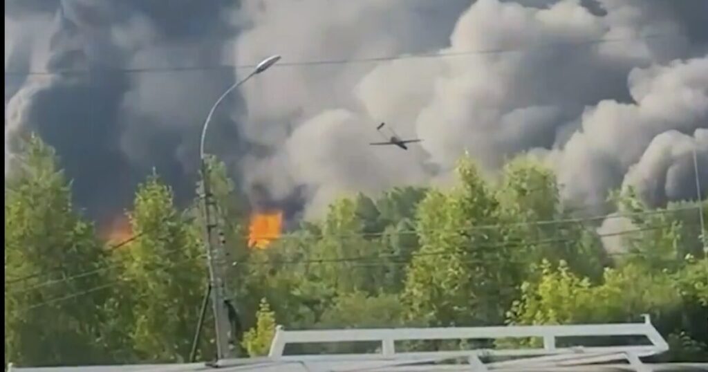 Ukraine Strikes State Oil Reserve Deep Inside Russia, Triggering Massive Blaze and ‘Fuel Rain’ (VIDEO)