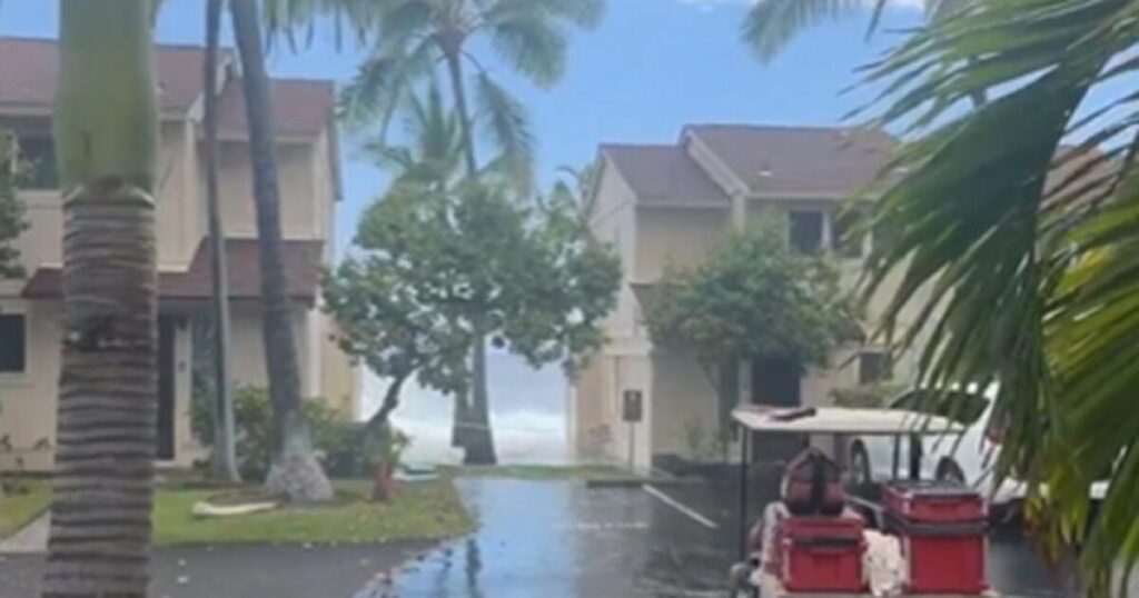 WATCH: Hawaii Hit by Wave So Massive That it Washes Over the Roof of a Condo Building (VIDEO)