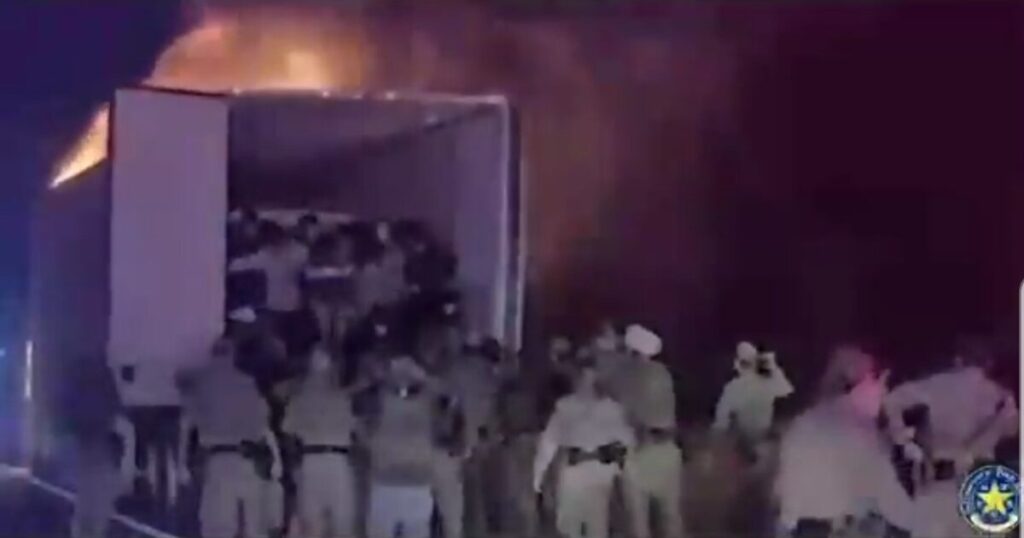 Texas DPS and Border Patrol Rescue 39 Illegal Aliens from Burning Tractor Trailer During Human Smuggling Attempt – (VIDEO)