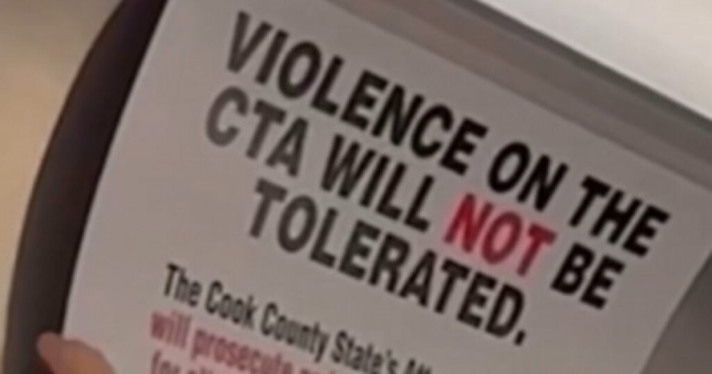 THAT SHOULD DO IT: Chicago Officials Put Signs in Subway Cars That Say ‘Violence Will Not be Tolerated’ (VIDEO)