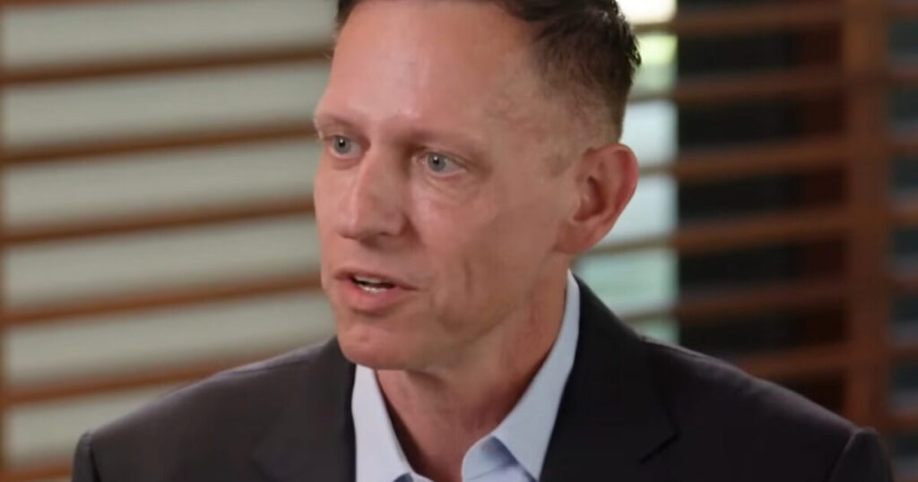 Billionaire Tech Mogul Peter Thiel Warns Woke AI Company Anthropic Could Rig 2028 Election for Democrats