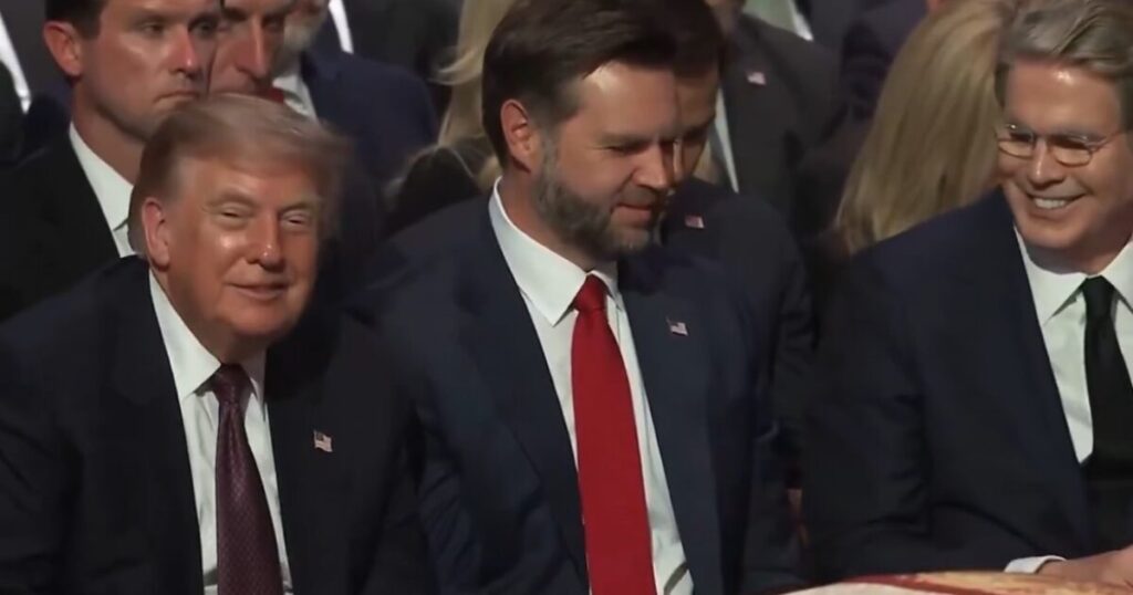 Funny Moment President Trump Passes Tic Tacs to Vance and Bessent at Lindsey Graham’s Funeral (VIDEO)