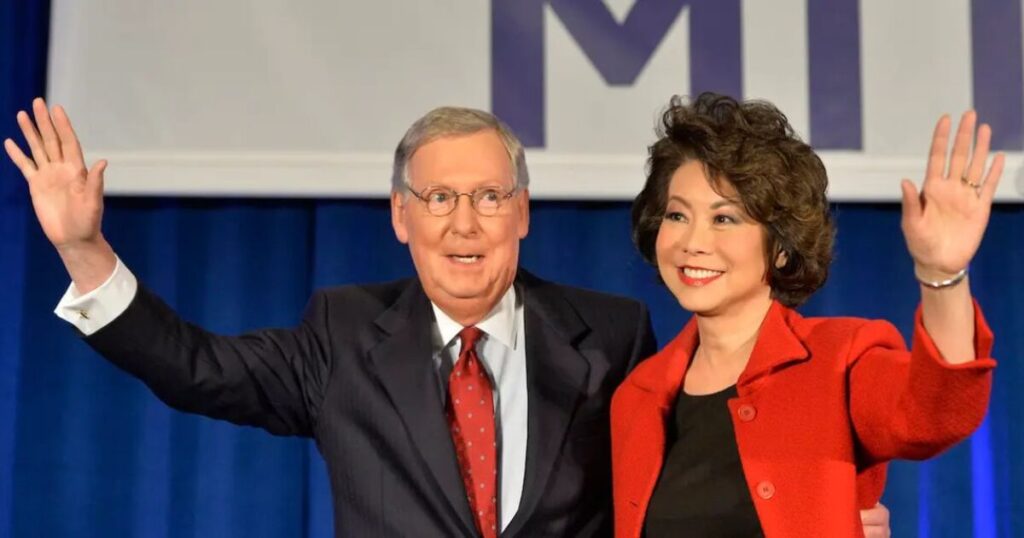 Mitch McConnell’s Wife, Elaine Chao, Issues Statement Addressing His Health Upon Her Return from China