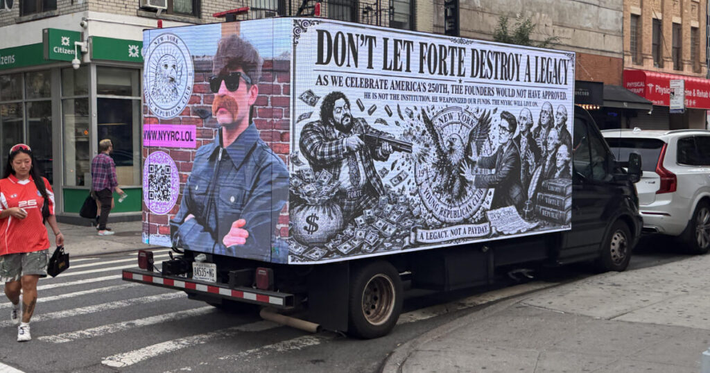 EPIC TROLL: Congressional Candidate Lucian Wintrich Parks LED Billboard Truck Outside NYYRC Event After Club Sues Him for Asking for Transparency