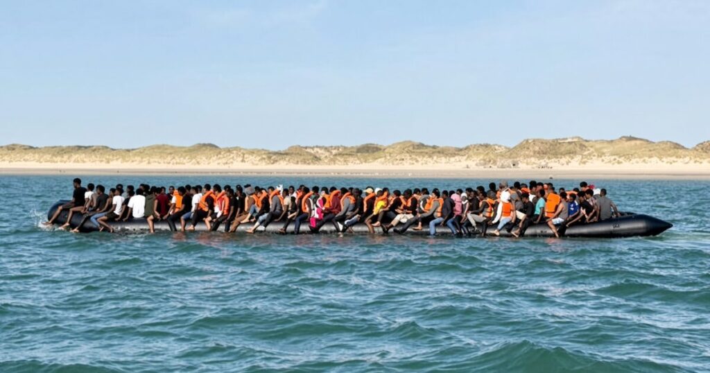 230 Migrants Cross the Channel Into the UK in a Single Giant Inflatable Boat