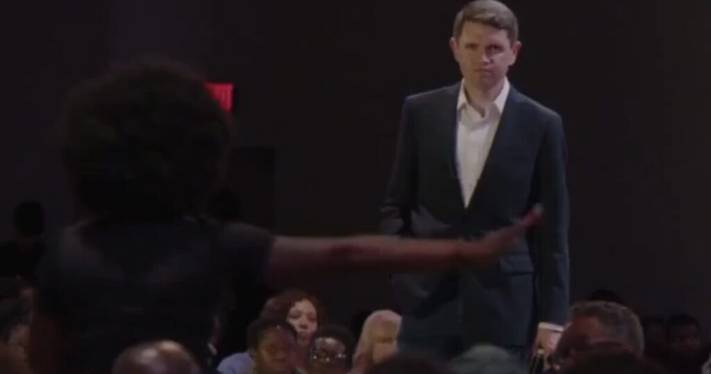 WATCH: James Talarico Nods in Agreement as Crazed Woman Says Karmelo Anthony’s Conviction is a “F*cking Tragedy” – Agrees That She’s Faced More Trauma in America Than as a Navy Vet in Middle East