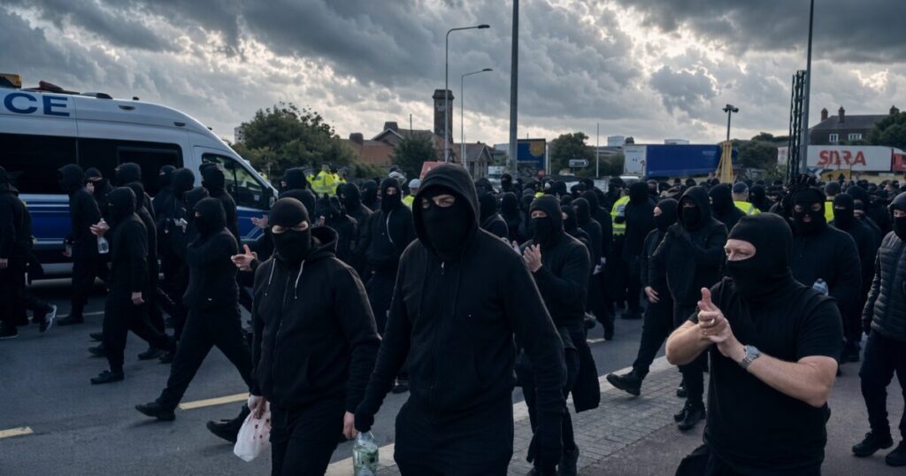 BRITAIN RISES: Dressed in Black With Balaclavas, Protesters Block Port of Dover in Anti-Immigration Protest, Impede Disembarking of Additional Illegal Boat Migrants (VIDEOS)