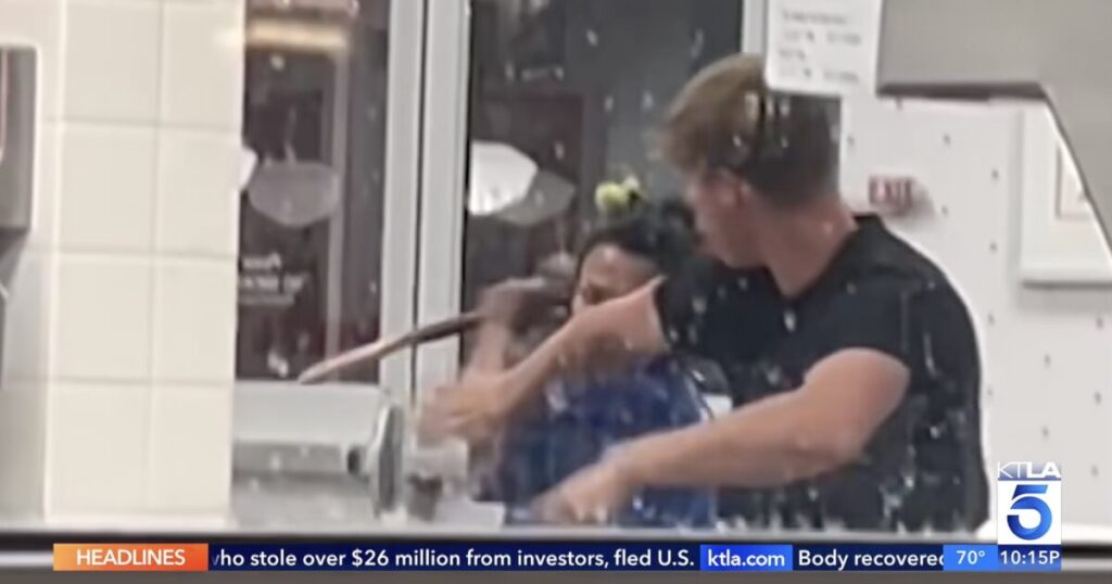 VIDEO: 20-Year-Old California HERO Leaps Through In-N-Out Window, Grabs a SPATULA, and Takes Down Stick-Wielding Woman Terrorizing Workers