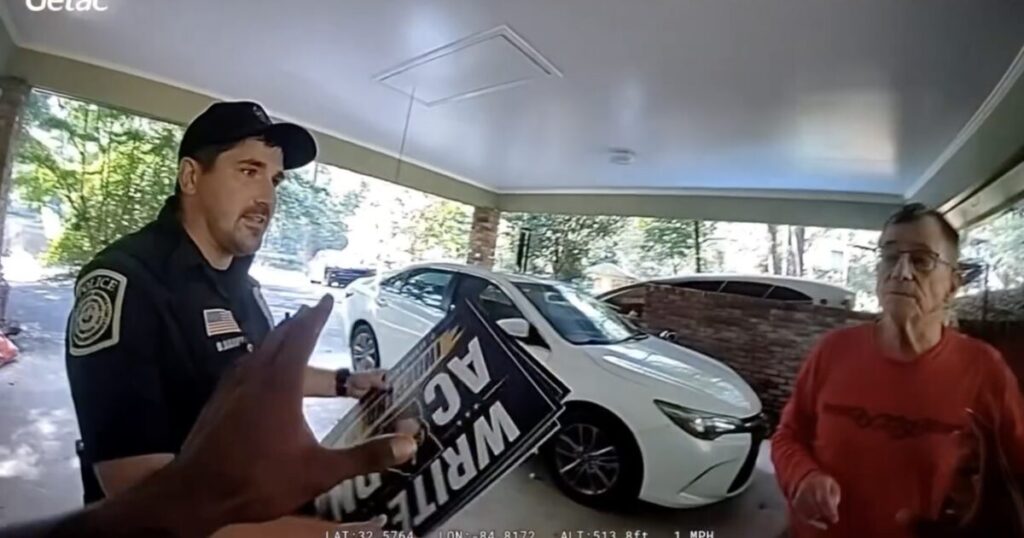 BUSTED: AirTags Lead Police Straight to Home of Retired Columbus State Professor and Democrat-Donor Wife After Conservative Candidate’s Campaign Signs Disappear (VIDEO)