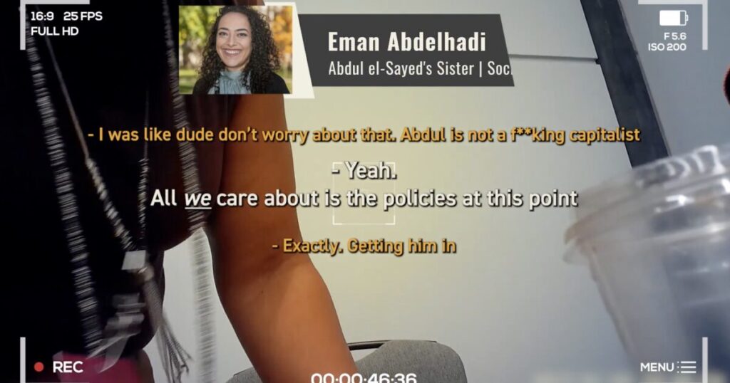Socialist Sister of Michigan Senate Nominee Abdul El-Sayed Caught on Hidden Camera Admitting He’s “Not a F***ing Capitalist” — “All We Care About Is Getting Him In”