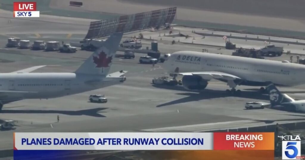 DEVELOPING: Delta Air Lines Plane and Air Canada Plane Collide on Tarmac at LAX (VIDEO)
